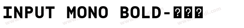 INPUT MONO BOLD字体转换